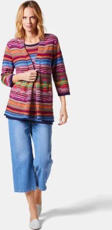 Hochwertige Jacquard-Strickjacke - bunt - Gr. 23 von Goldner Fashion