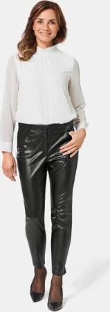 Hose in Lederoptik - schwarz - Gr. 27 von Goldner Fashion