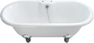 Casa Padrino Badewanne Jugendstil Badewanne Naturstein freistehend 1700mm BBlan Weiß - Freistehende Retro Antik Badewanne
