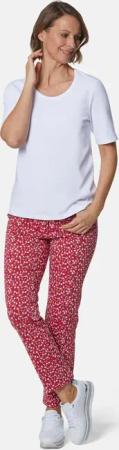 Edel-T-Shirt mit Rundhalsausschnitt - weiß - Gr. 22 von Goldner Fashion