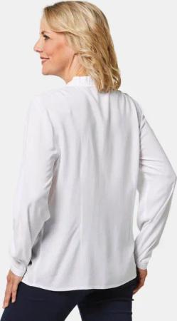 Bluse mit raffinierter Ausschnittlösung - weiß - Gr. 25 von Goldner Fashion
