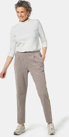 Joggpants - beige / gemustert - Gr. 52 von Goldner Fashion
