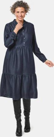 Tencel-Kleid - dunkelblau - Gr. 48 von Goldner Fashion