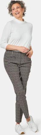 Hose LOUISA in Hahnentrittmuster - stein / schwarz / gemustert - Gr. 27 von Goldner Fashion