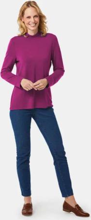 Stehkragenshirt mit Langarm - beere - Gr. 42 von Goldner Fashion