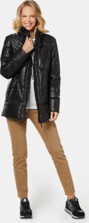 Steppjacke in Lederoptik - schwarz - Gr. 46 von Goldner Fashion