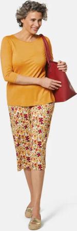 Trageangenehmes Viskoseshirt mit Elasthan - honig - Gr. 46 von Goldner Fashion