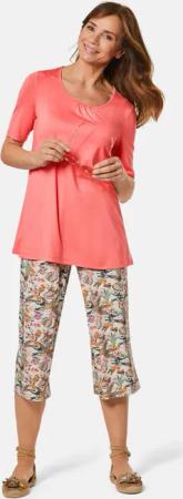 Zeitloses Shirt mit modernem Raffdetail - koralle - Gr. 42 von Goldner Fashion