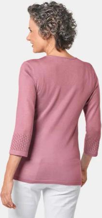 Pullover mit schönem Ajourmuster - altrosé - Gr. 25 von Goldner Fashion