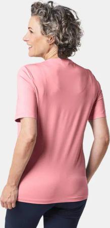 Shirt mit V-Ausschnitt und Halbarm - rosé - Gr. 24 von Goldner Fashion