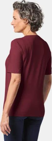 Shirt mit V-Ausschnitt und Halbarm - bordeaux - Gr. 20 von Goldner Fashion