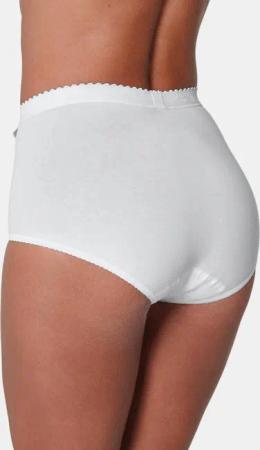 Doppelpack Baumwollslip mit Elasthan - weiß - Gr. 38 von Goldner Fashion