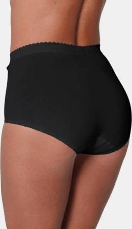 Doppelpack Baumwollslip mit Elasthan - schwarz - Gr. 40 von Goldner Fashion