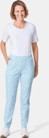 Druckhose - hellblau / gemustert - Gr. 245 von Goldner Fashion