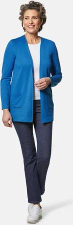 Bequemer Cardigan in verschlussloser Form - blau - Gr. 22 von Goldner Fashion