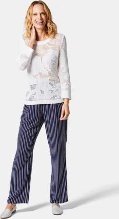 Pullover im Baumwoll-Mix - weiß - Gr. 54 von Goldner Fashion