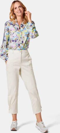 Hose mit Teildehnbund - stein - Gr. 27 von Goldner Fashion