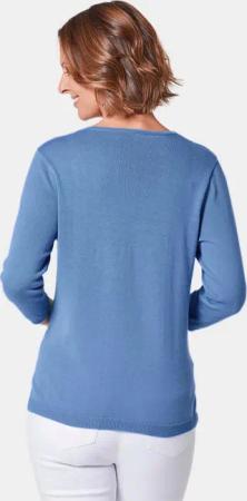 Unkomplizierter Pullover mit V-Ausschnitt - blau - Gr. 42 von Goldner Fashion