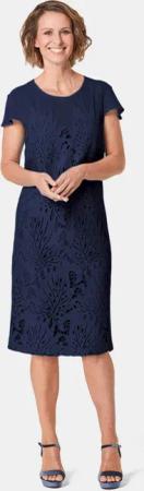 Kleid aus sommerlicher Spitze - marine - Gr. 48 von Goldner Fashion