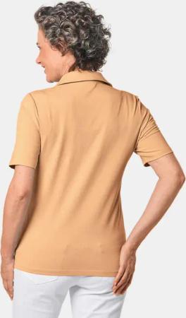 Stretchbequemes Poloshirt - pfirsich - Gr. 40 von Goldner Fashion