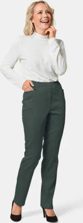Schlupfhose LOUISA aus Baumwoll-Satin - dunkelgrün - Gr. 20 von Goldner Fashion