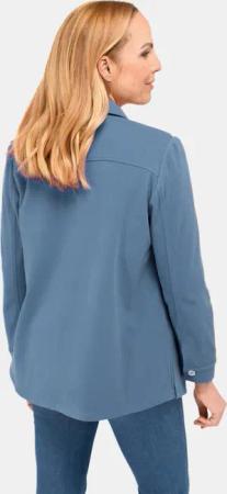 moderne Hemdjacke in trageangenehmer Qualität - rauchblau - Gr. 20 von Goldner Fashion