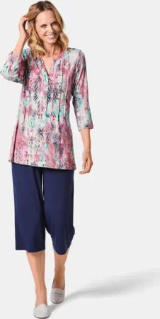 Druck-Tunikashirt - bunt / gemustert - Gr. 24 von Goldner Fashion