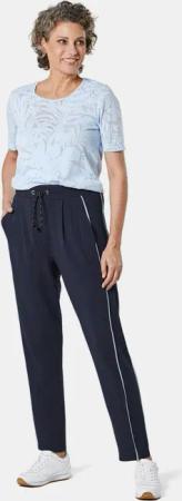 Bequeme Freizeithose mit Schlupfbund und Taschen - marine - Gr. 52 von Goldner Fashion