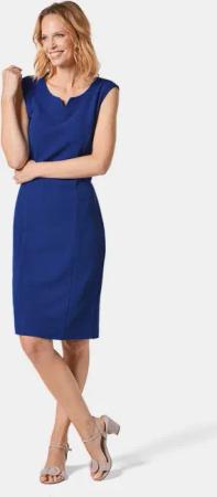 Strukturiertes Jerseykleid - royalblau - Gr. 52 von Goldner Fashion