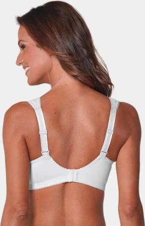 Jacquard-BH ohne Bügel mit Komfortträger - weiß - Gr. 85 B von Goldner Fashion