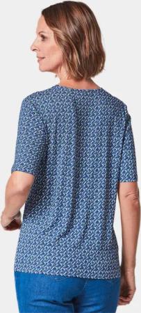 Hochwertig bedruckte T-Shirts im Doppelpack - hellblau / weiß / gemustert - Gr. 23 von Goldner Fashion