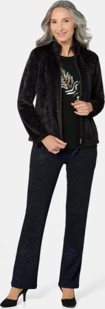 Jacke in Jersey-Qualität - schwarz - Gr. 48 von Goldner Fashion