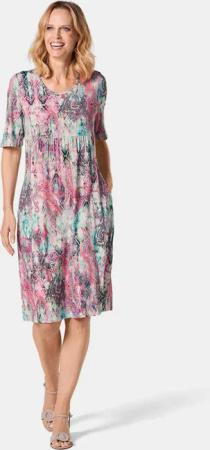 Jersey-Druckkleid - bunt / gemustert - Gr. 54 von Goldner Fashion