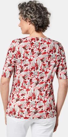 Druckshirt - koralle / weiß / gemustert - Gr. 44 von Goldner Fashion