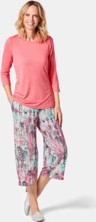 Jersey-Culotte VERA mit farbenfrohem Druck - bunt / gemustert - Gr. 23 von Goldner Fashion