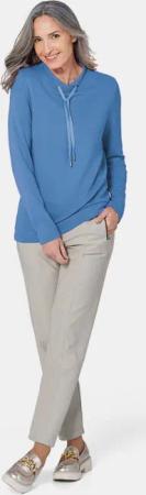 Sweatshirt in Ottomanqualität - blau - Gr. 44 von Goldner Fashion
