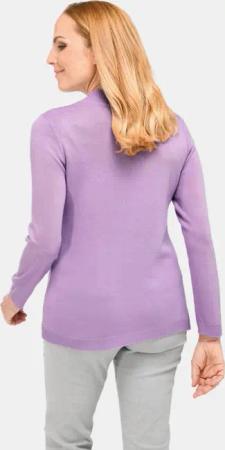 Zeitloser Ajour-Stehbundpullover - flieder - Gr. 21 von Goldner Fashion