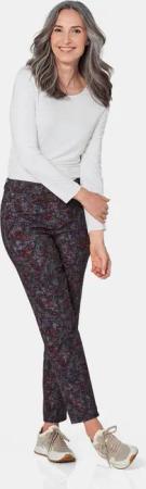 Druckhose LOUISA mit Paisley-Muster - anthrazit / gemustert - Gr. 50 von Goldner Fashion