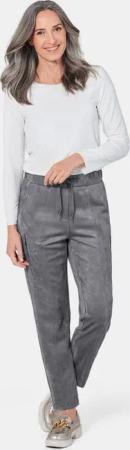 Joggpant in Velourslederoptik - anthrazit - Gr. 215 von Goldner Fashion