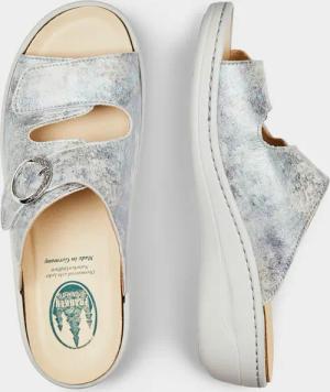 Pantolette mit Korkfußbett - silberfarben - Gr. 37 von Goldner Fashion