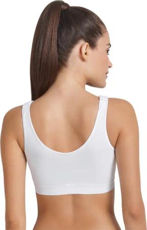 Sport-BH mit Vorderverschluss - weiß - Gr. 85 C von Goldner Fashion