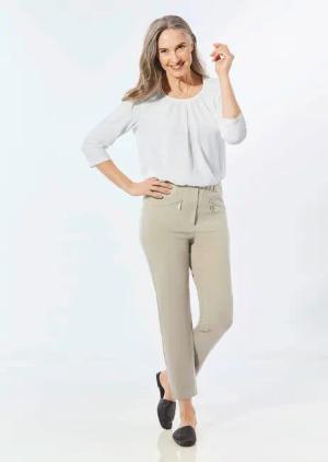 7/8-Bengalinhose LOUISA - beige - Gr. 19 von Goldner Fashion