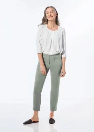 7/8-Bengalinhose LOUISA - graugrün - Gr. 27 von Goldner Fashion