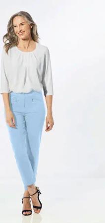7/8-Bengalinhose LOUISA - hellblau - Gr. 42 von Goldner Fashion
