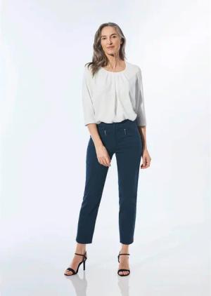 7/8-Bengalinhose LOUISA - marine - Gr. 40 von Goldner Fashion