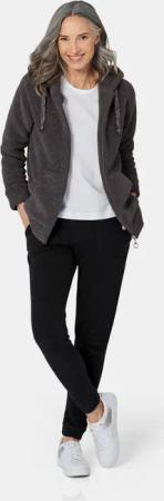 Kuschelige Flausch-Freizeitjacke - anthrazit / silberfarben - Gr. 52 von Goldner Fashion