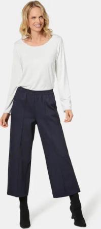 Jersey-Culotte VERA mit Biesen - marine - Gr. 48 von Goldner Fashion