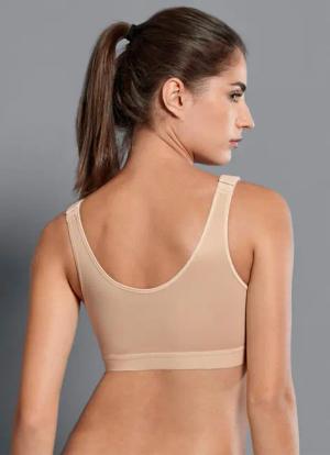 Sport-BH mit Vorderverschluss - haut - Gr. 80 C von Goldner Fashion