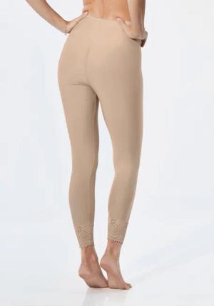 Leggings mit Spitze und Kühlfunktion - haut - Gr. 46 von Goldner Fashion