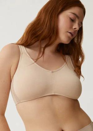 Bequemer Soft-BH mit hohem Ausschnitt - haut - Gr. 95 D von Goldner Fashion